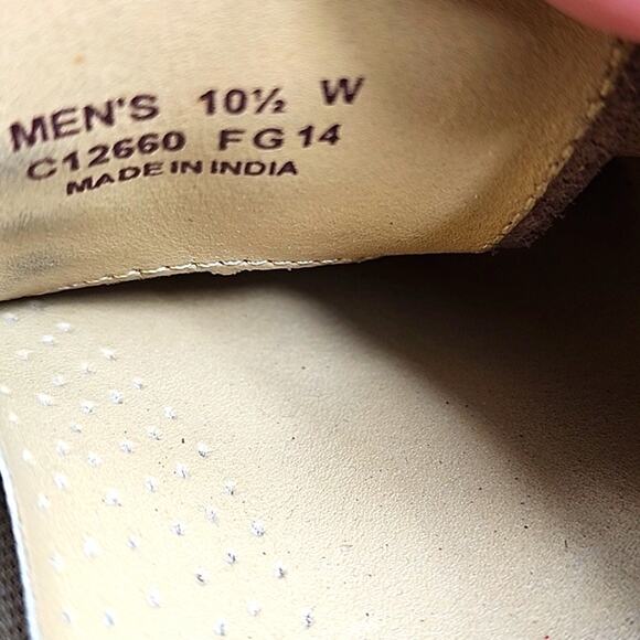 COLE HAAN VINTAGE WILLIAM DERBY OXFORD DISTRESSED PEBBLED LEATHER MENS 10.5 WIDE - Picture 15 of 16